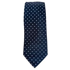 Hugo Boss Mens Silk Navy Blue Polka Dot Tie NWT